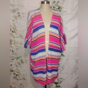 5For$12 Vibrant Striped Kimono